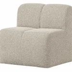 Outlet WOOOD Mojo Eetbankje 84 Cm Met Rugleuning Bouclé Beige Melange