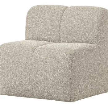 Outlet WOOOD Mojo Eetbankje 84 Cm Met Rugleuning Bouclé Beige Melange