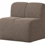 New WOOOD Mojo Eetbankje 84 Cm Met Rugleuning Bouclé Bruin Melange