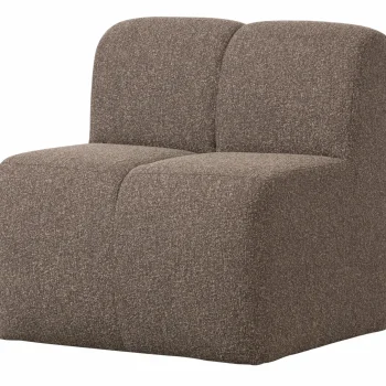 New WOOOD Mojo Eetbankje 84 Cm Met Rugleuning Bouclé Bruin Melange