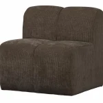 Hot WOOOD Mojo Eetbankje 84 Cm Met Rugleuning Ribstof Bruin