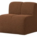 Hot WOOOD Mojo Eetbankje 84 Cm Met Rugleuning Bouclé Roestbruin Melange