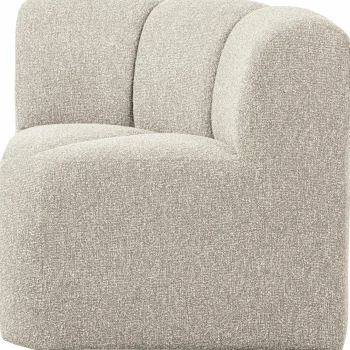 Sale WOOOD Mojo Eetbankje Hoek Met Rugleuning Bouclé Beige Melange