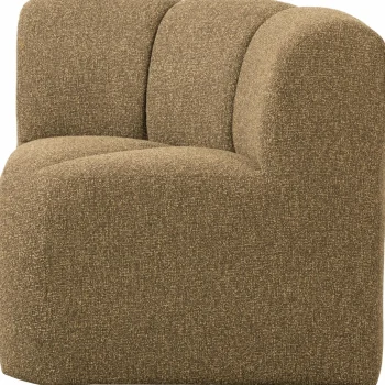 Sale WOOOD Mojo Eetbankje Hoek Met Rugleuning Bouclé Geel/bruin Melange