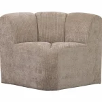 Hot WOOOD Mojo Eetbankje Hoek Met Rugleuning Ribstof Donker Zand Donkerzand