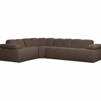 Discount WOOOD Mojo Hoekbank Links Bouclé Bruin Melange