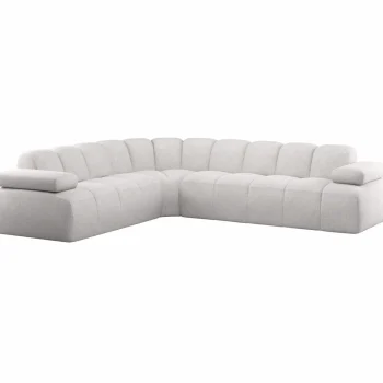 Clearance WOOOD Mojo Hoekbank Links Bouclé Ecru Melange