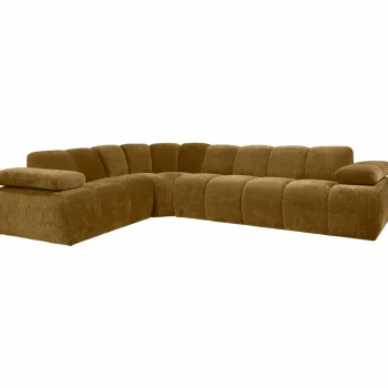 Discount WOOOD Mojo Hoekbank Links Ribstof Honinggeel