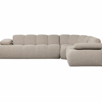 Best WOOOD Mojo Hoekbank Rechts Bouclé Beige Melange