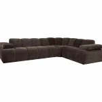 Fashion WOOOD Mojo Hoekbank Rechts Ribstof Bruin