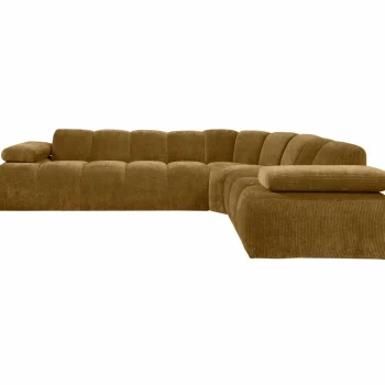 Sale WOOOD Mojo Hoekbank Rechts Ribstof Honinggeel