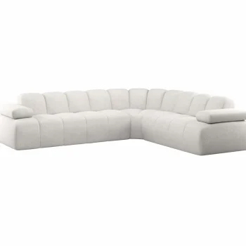 Best WOOOD Mojo Hoekbank Rechts Wollig Ecru
