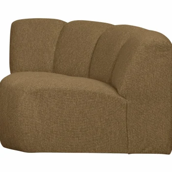 New WOOOD Mojo Hoekelement Bouclé Geel/bruin Melange