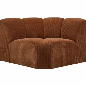 New WOOOD Mojo Hoekelement Ribstof Roestbruin