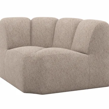 Fashion WOOOD Mojo Hoekelement Wollig Donkerzand