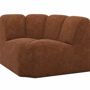 Hot WOOOD Mojo Hoekelement Wollig Roestbruin Ecru