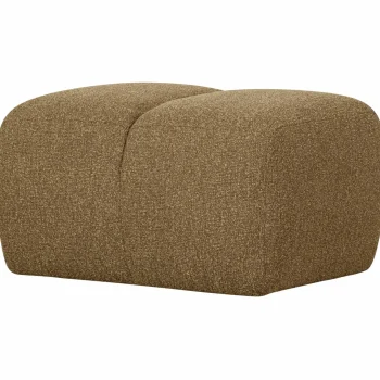 New WOOOD Mojo Poef 45x84x64 Cm Bouclé Geel/bruin Melange
