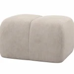 Clearance WOOOD Mojo Poef Ribstof Ecru