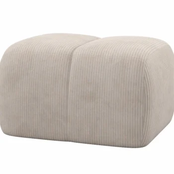 Clearance WOOOD Mojo Poef Ribstof Ecru