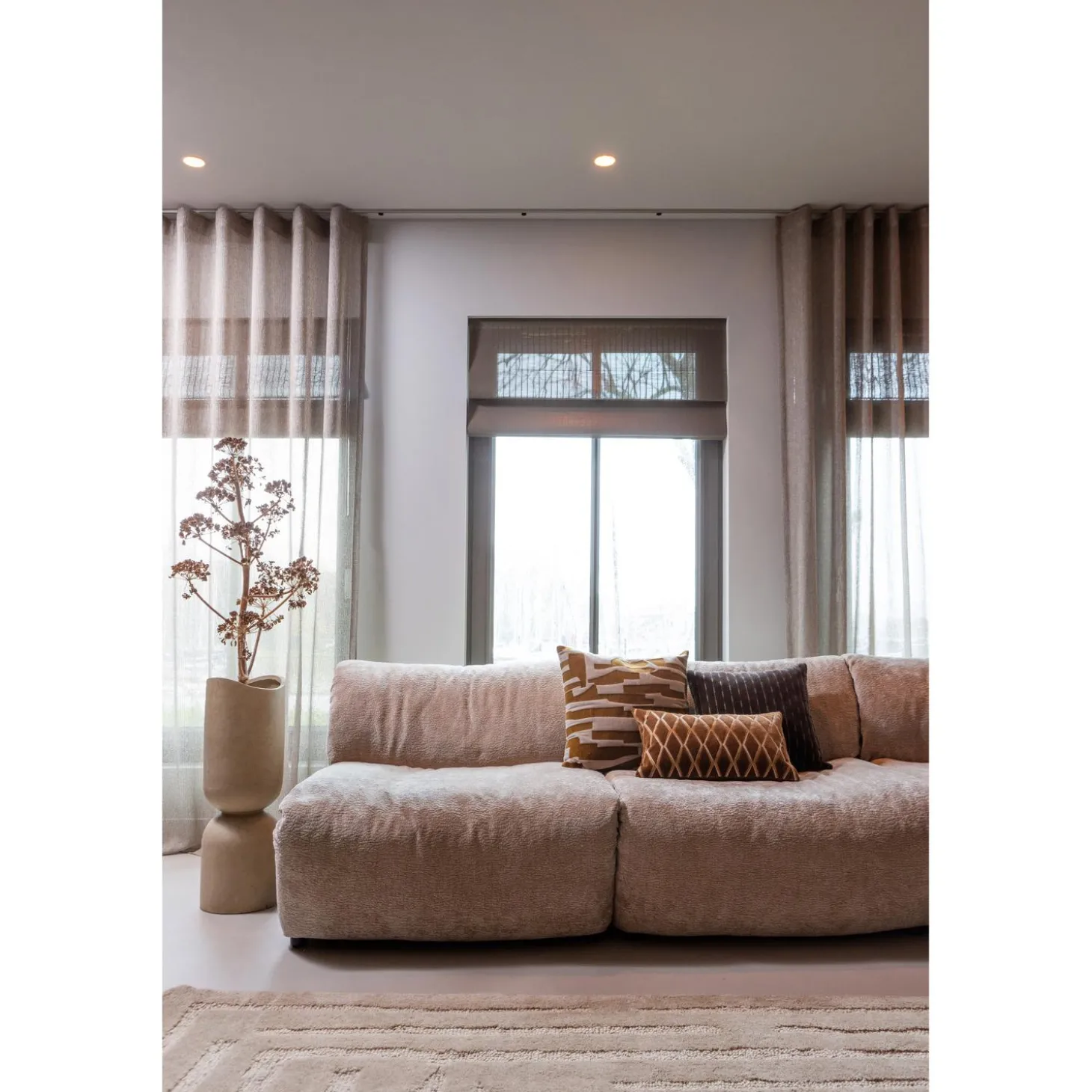 mosi-vaasplantenpot-fiber-clay-PyaVZeKd-3.webp Sale WOOOD Mosi Vaas/plantenpot Fiber Clay Beige 75xø25 Cm