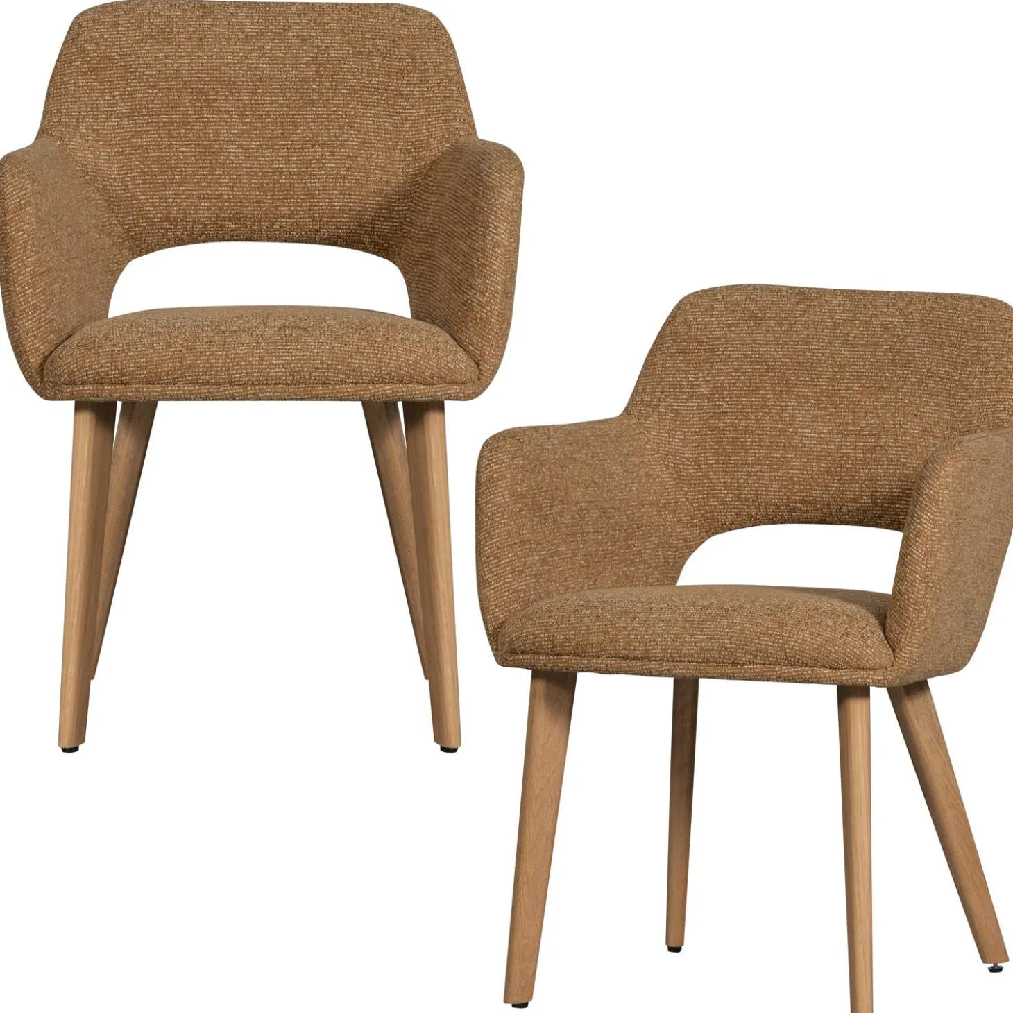 murat-eetkamerstoel-okergeel-m-vTGUaLuQ-5.webp Clearance WOOOD Murat Eetkamerstoel Geel Met Houten Poot Naturel Oker