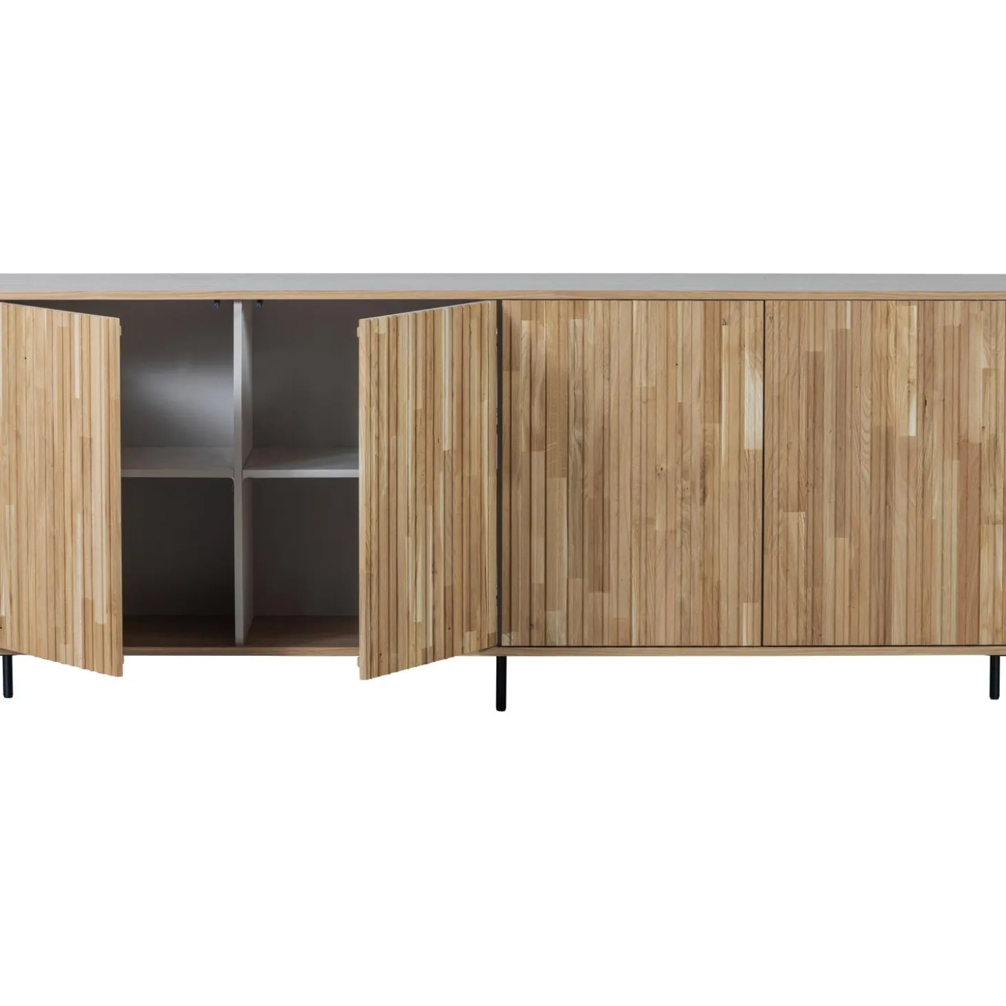 new-gravure-dressoir-200-cm-ei-AZglxxHf-4.webp Hot WOOOD New Gravure Dressoir 200 Cm Eiken Blanke Lak Naturel