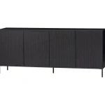 Best WOOOD New Gravure Dressoir 200 Cm Grenen Zwart