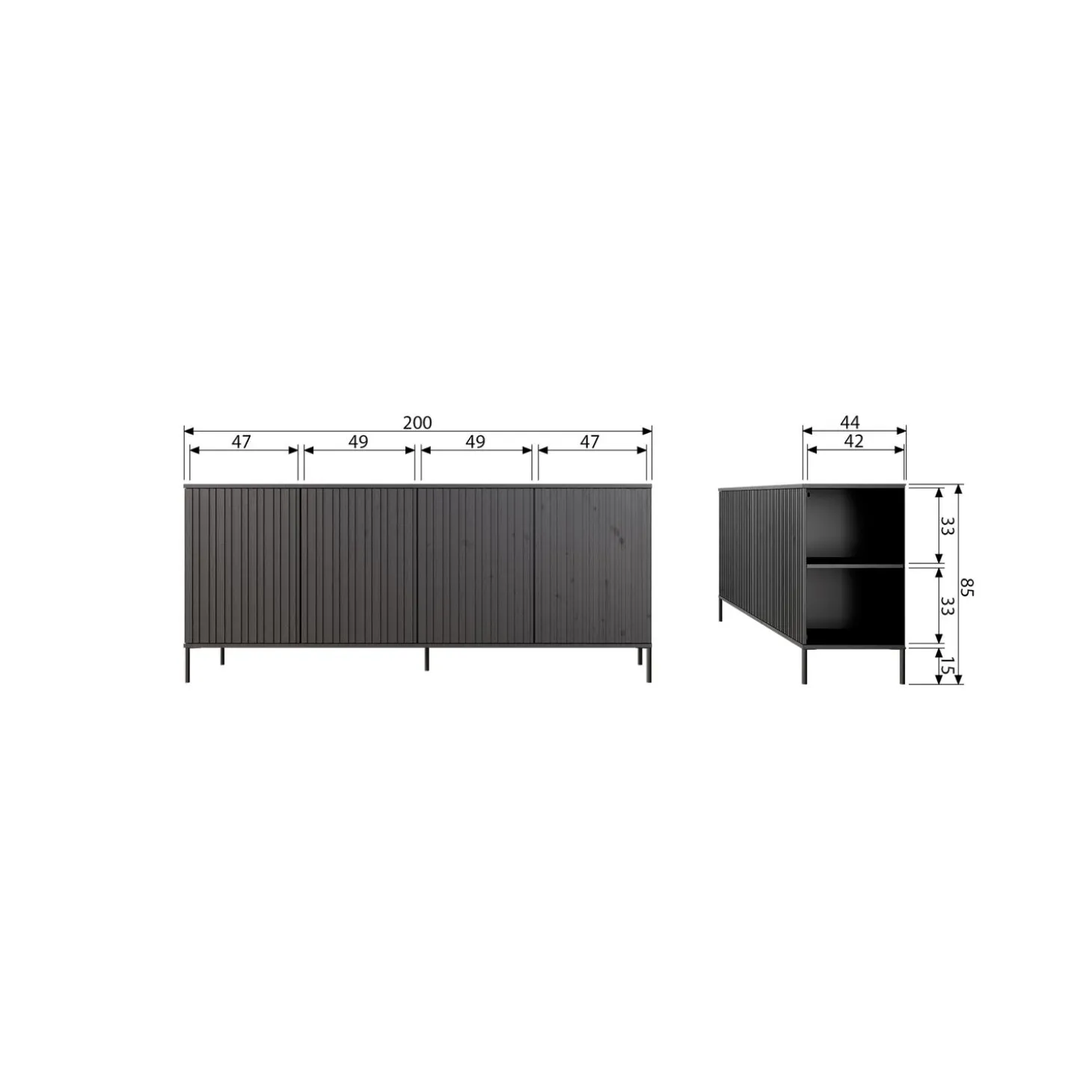 new-gravure-dressoir-200-cm-gr-JXnMkRgy-8.webp Outlet WOOOD New Gravure Dressoir 200 Cm Grenen Dust