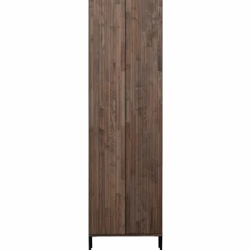 New WOOOD New Gravure Hoge Kast Met Lade Essen Fineer Espresso