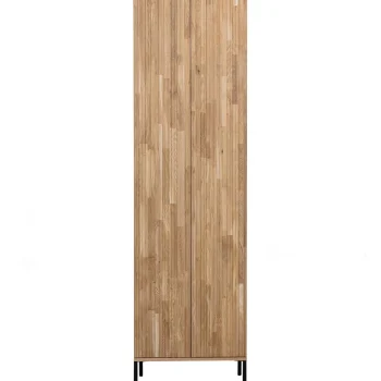 Outlet WOOOD New Gravure Hoge Kast Met Lade Eiken Blanke Lak Naturel