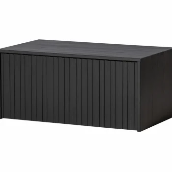 Online WOOOD New Gravure Kistbank Grenen Zwart