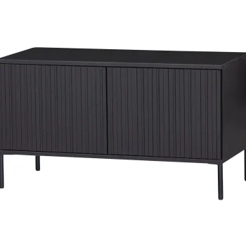 Sale WOOOD New Gravure Tv Meubel 100 Cm Grenen Zwart