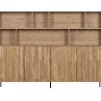 Clearance WOOOD New Gravure Wandkast Eiken Blanke Lak Naturel