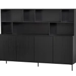 Online WOOOD New Gravure Wandkast Grenen Zwart