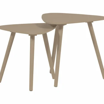 Online WOOOD Nila Bijzettafels - Set Van 2 Zand