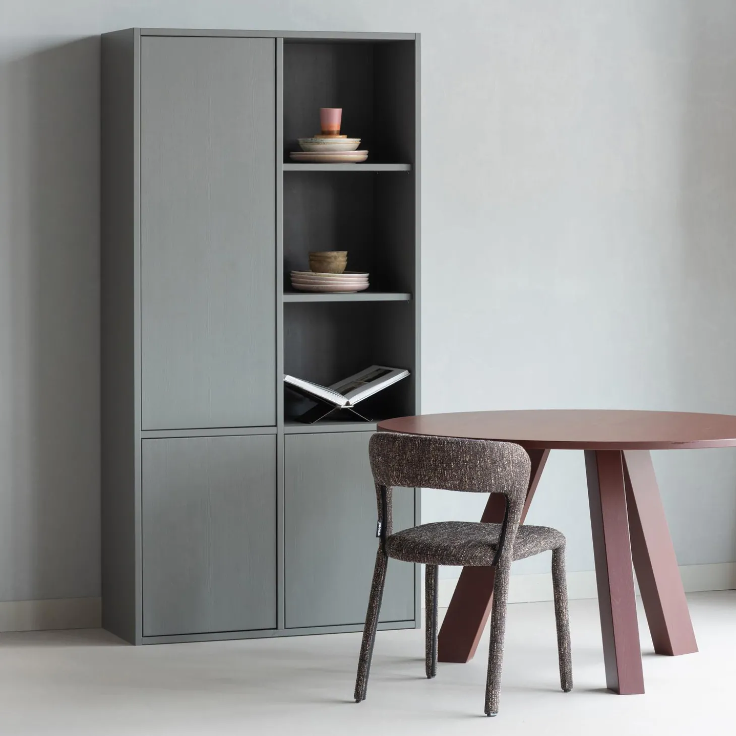 noble-eetkamerstoel-donkerbrui-EzUSNcja-2.webp Sale WOOOD Noble Eetkamerstoel Donker Bruin Melange