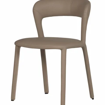 Discount WOOOD Noble Eetkamerstoel Leerlook Zand