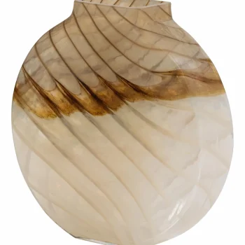 Best WOOOD Norbert Handgevormde Vaas Glas Bruin