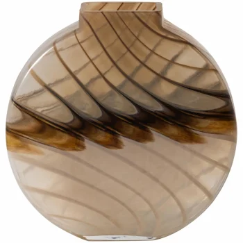 Best WOOOD Norbert Handgevormde Vaas Glas Bruin