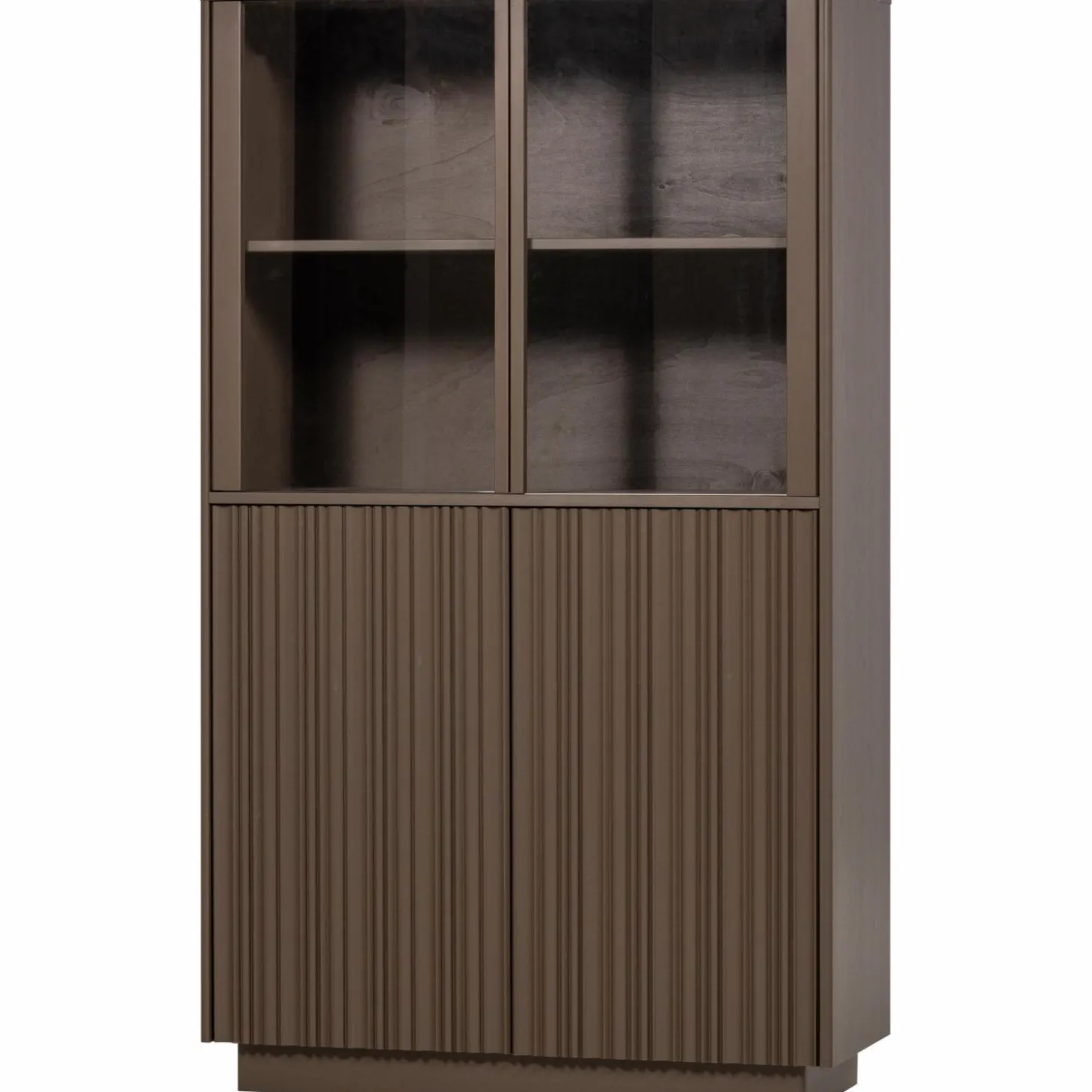 nova-lage-vitrinekast-grenen-t-TQRIHCLK-0.webp Best WOOOD Nova Lage Vitrinekast Grenen Truffel Bruin