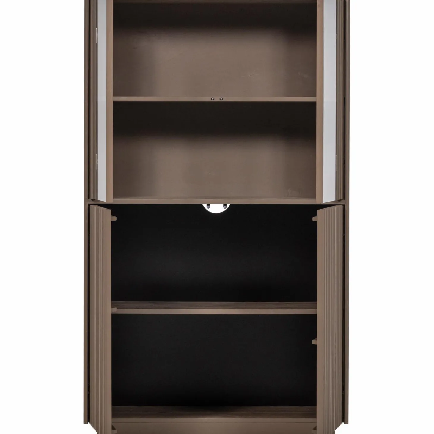 nova-lage-vitrinekast-grenen-t-TQRIHCLK-5.webp Best WOOOD Nova Lage Vitrinekast Grenen Truffel Bruin