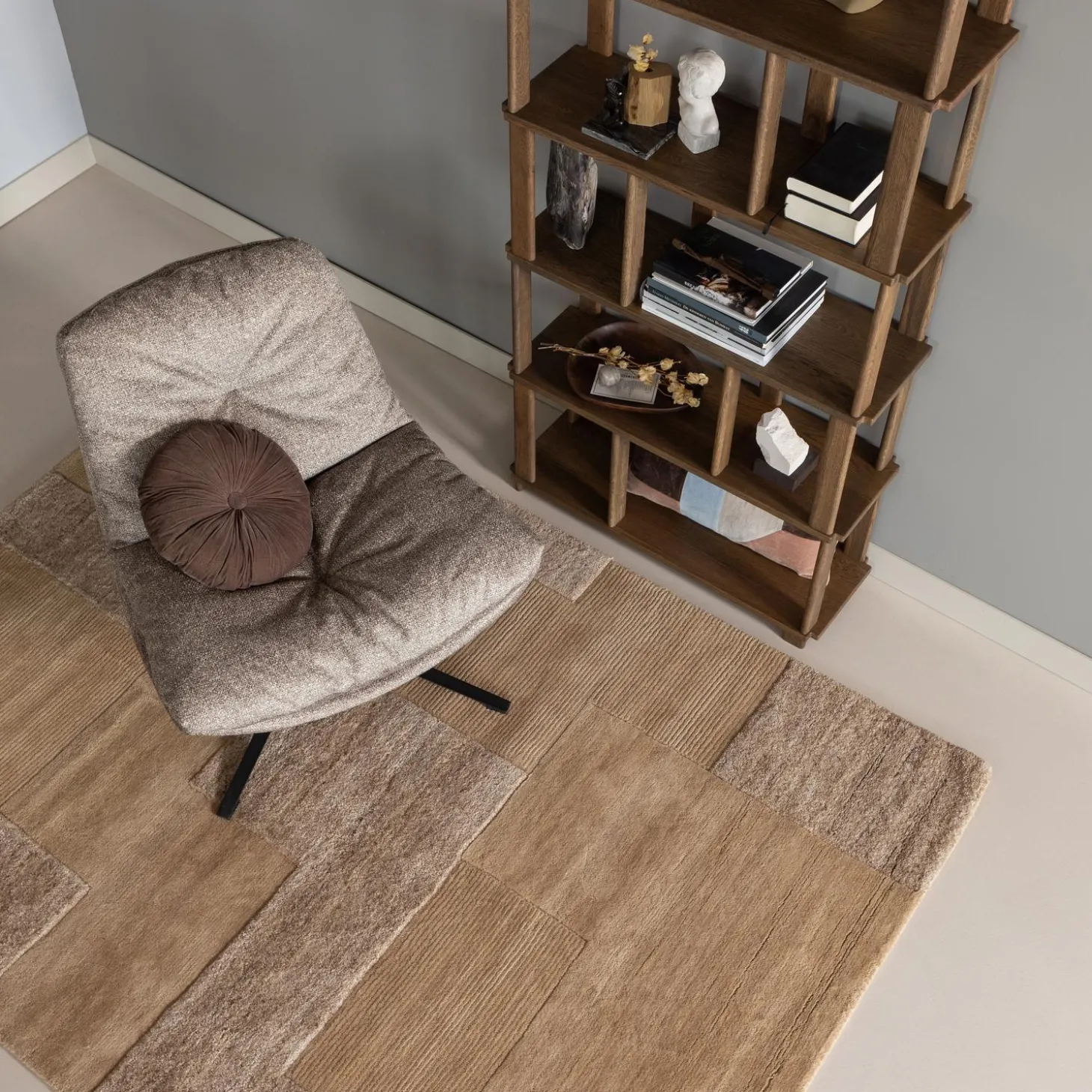 noven-handgeweven-vloerkleed-w-xvRDDRPm-1.webp Online WOOOD Noven Handgeweven Vloerkleed Wol/katoen Zand 170x240 Cm