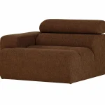 Fashion WOOOD Novi 1-zits Element Arm Links Bouclé Mokkabruin