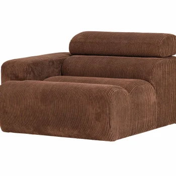 Outlet WOOOD Novi 1-zits Element Arm Links Ribstof Terra