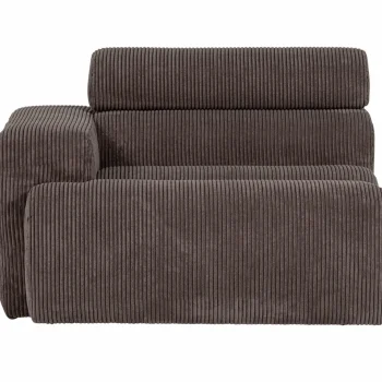 Sale WOOOD Novi 1-zits Element Arm Links Ribstof Grijsbruin Grijs/bruin