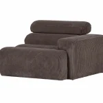 Online WOOOD Novi 1-zits Element Arm Rechts Ribstof Grijsbruin Grijs/bruin