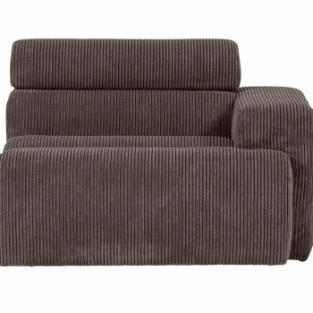 Online WOOOD Novi 1-zits Element Arm Rechts Ribstof Grijsbruin Grijs/bruin