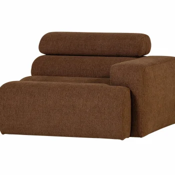 Online WOOOD Novi 1-zits Element Arm Rechts Bouclé Mokkabruin