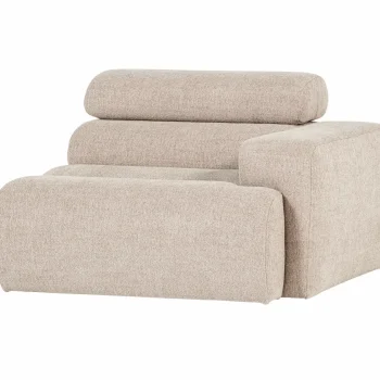 Discount WOOOD Novi 1-zits Element Arm Rechts Bouclé Naturel