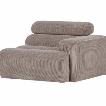 Sale WOOOD Novi 1-zits Element Arm Rechts Ribstof Zand